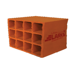 Ladrillo Techo Hueco 25x30x30 de arcilla, estructura hueca en 12 celdas, marca Ladrillos Lark
